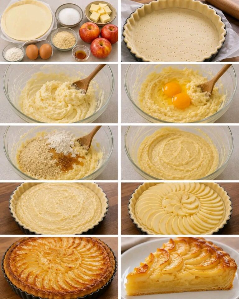 🍏✨ Crostata di mele e frangipane: il dolce francese elegante che conquista tutti