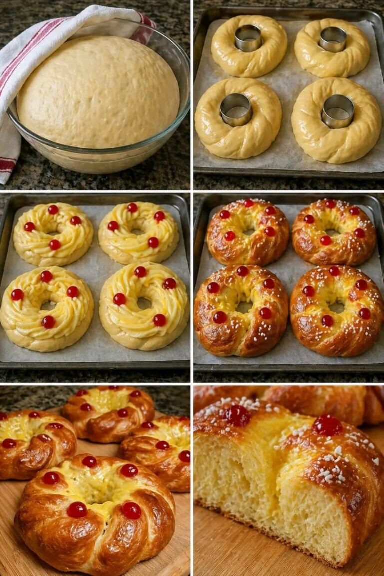 Ciambella di Pasqua soffice con crema pasticcera (ricetta tradizionale)