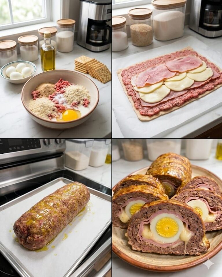🍖🥚 Polpettone ripieno al forno (con uova sode e cuore filante)