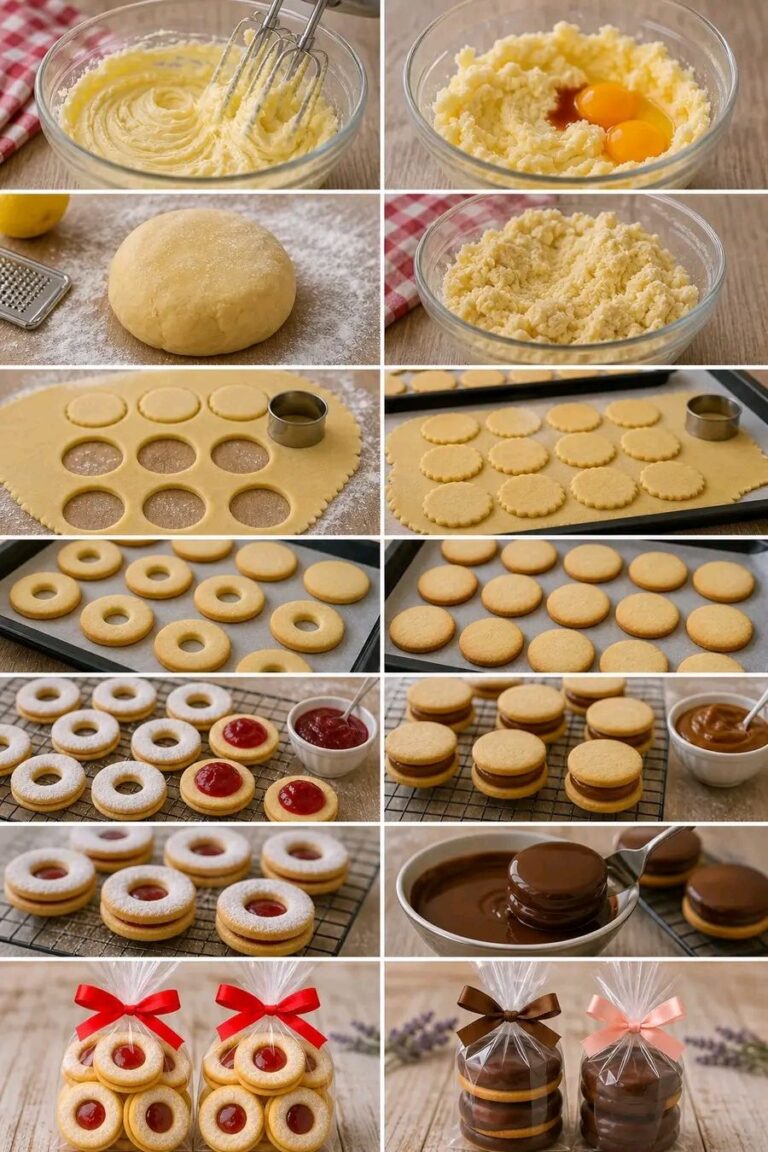 🍪✨ Biscotti ripieni di marmellata: i dolcetti più friabili e profumati che sembrano usciti da una pasticceria