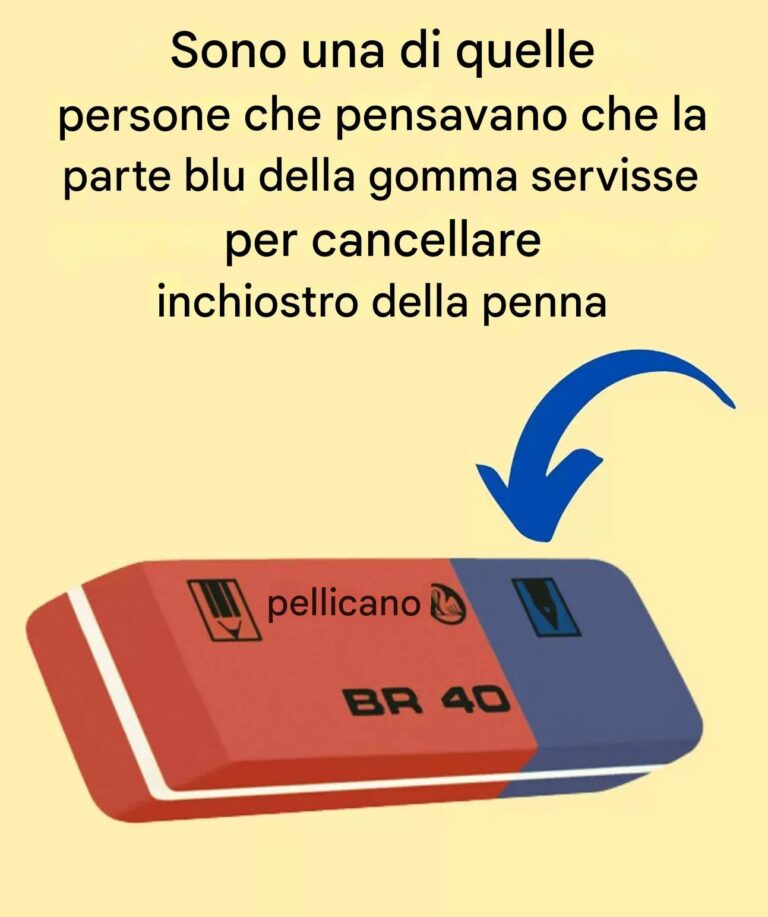 Quindi, a cosa serve esattamente la parte blu della gomma?