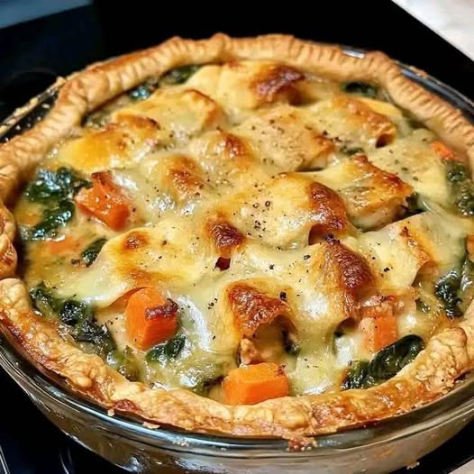 Torta salata di pollo e verdure 🥧