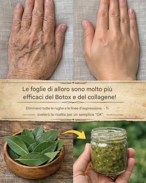 Le foglie di alloro sono molto più efficaci del Botox e del collagene! Eliminano tutte le rughe e le linee d'espressione.