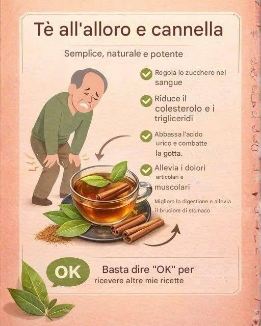 Tè all'alloro e cannella. Perché è così potente? Per continuare a ricevere le mie ricette, basta dire... Grazie!