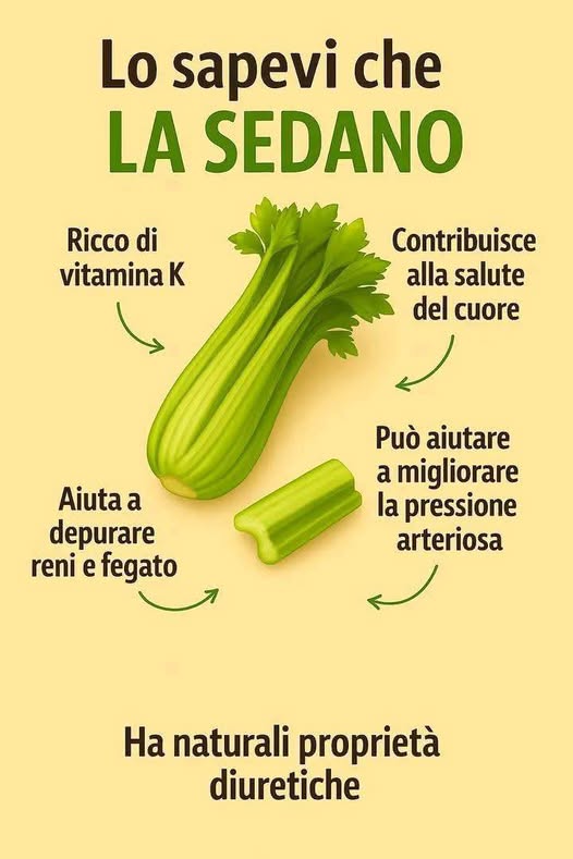 Sedano la verdura umile che nasconde benefici potentissimi