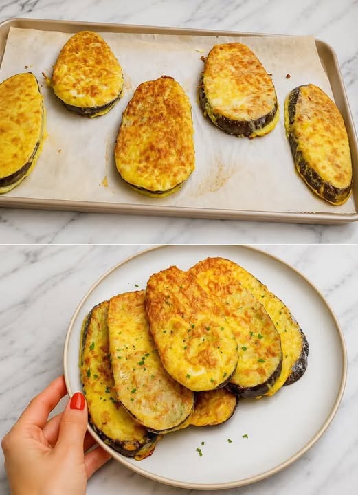 Melanzane impanate al forno croccanti fuori morbide dentro e leggere senza frittura