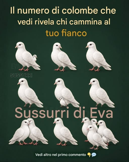 Il numero di colombe che vedi per primo rivela chi cammina al tuo fianco
