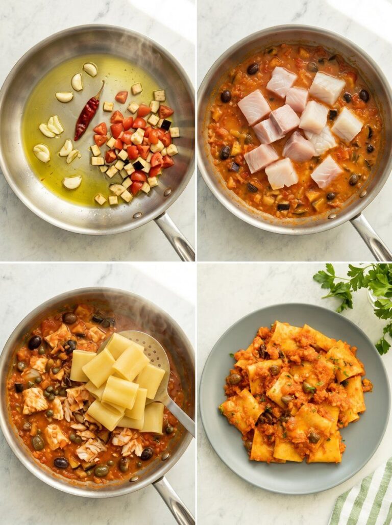 Pasta con baccalà veloce e saporita (ricetta tradizionale italiana)